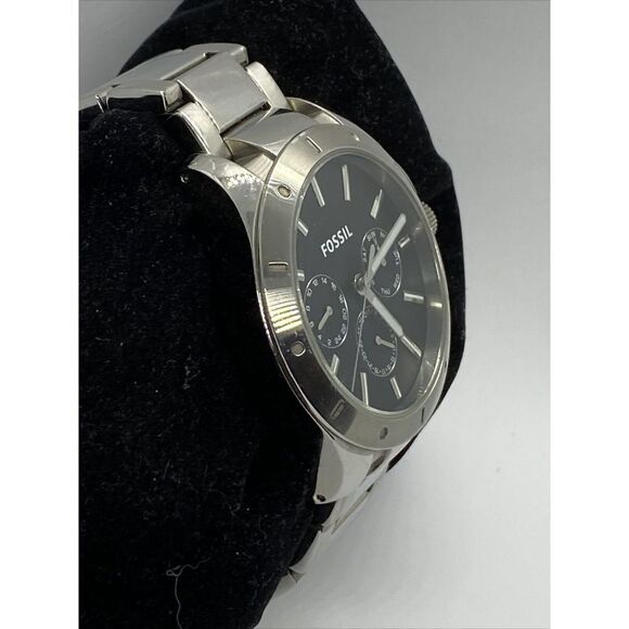 Fossil BQ1299 Men's Silver Stainless Steel Analog Dial Quartz Genuine Watch EY73 - Picture 5 of 12